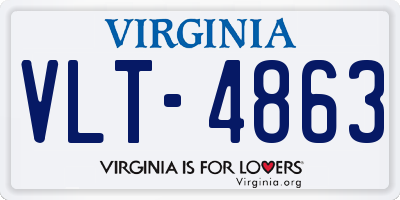 VA license plate VLT4863