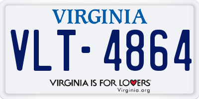 VA license plate VLT4864