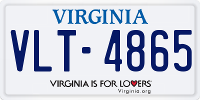 VA license plate VLT4865