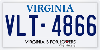 VA license plate VLT4866