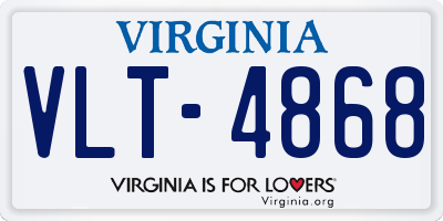 VA license plate VLT4868