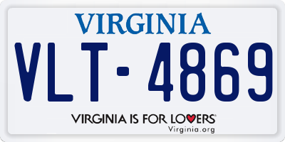 VA license plate VLT4869
