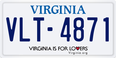 VA license plate VLT4871