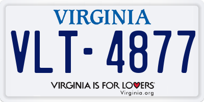 VA license plate VLT4877