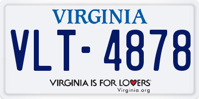 VA license plate VLT4878
