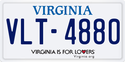 VA license plate VLT4880