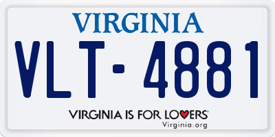 VA license plate VLT4881