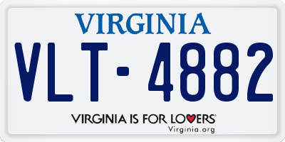 VA license plate VLT4882