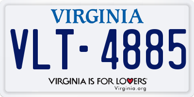 VA license plate VLT4885
