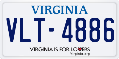VA license plate VLT4886