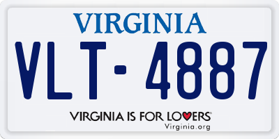 VA license plate VLT4887