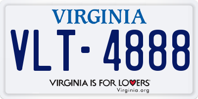 VA license plate VLT4888