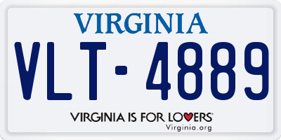 VA license plate VLT4889
