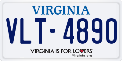VA license plate VLT4890