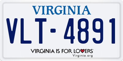 VA license plate VLT4891