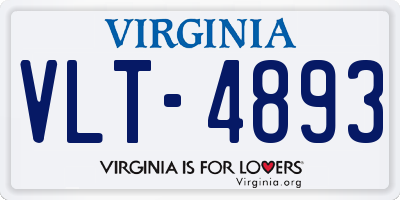 VA license plate VLT4893