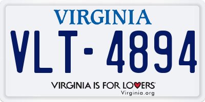 VA license plate VLT4894