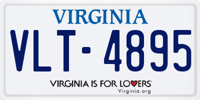 VA license plate VLT4895