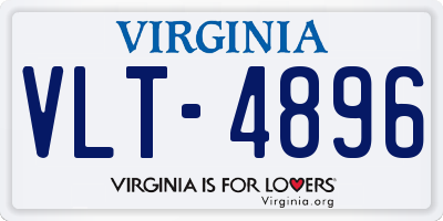 VA license plate VLT4896