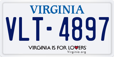VA license plate VLT4897