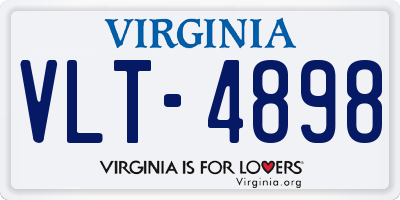 VA license plate VLT4898