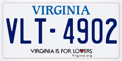 VA license plate VLT4902