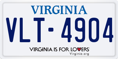 VA license plate VLT4904