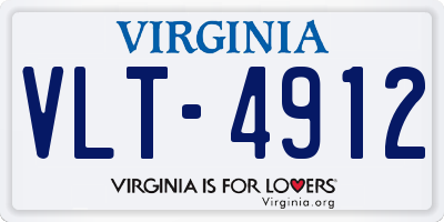 VA license plate VLT4912