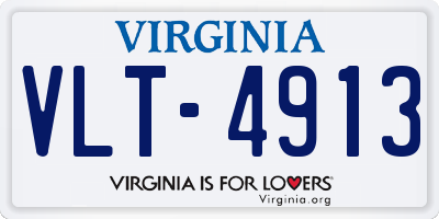VA license plate VLT4913