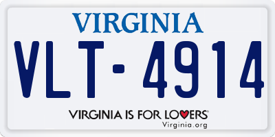 VA license plate VLT4914
