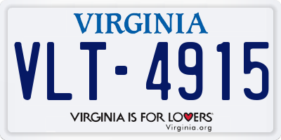 VA license plate VLT4915