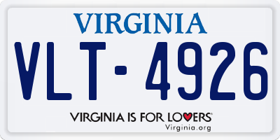 VA license plate VLT4926