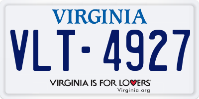 VA license plate VLT4927
