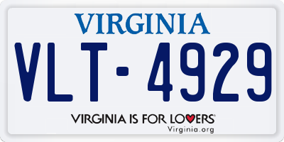 VA license plate VLT4929