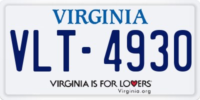 VA license plate VLT4930