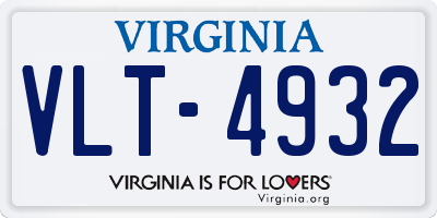 VA license plate VLT4932