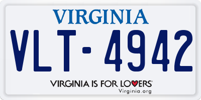 VA license plate VLT4942