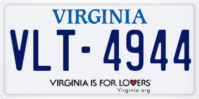 VA license plate VLT4944