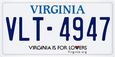 VA license plate VLT4947