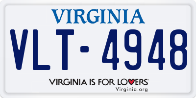 VA license plate VLT4948