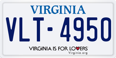 VA license plate VLT4950
