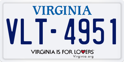 VA license plate VLT4951
