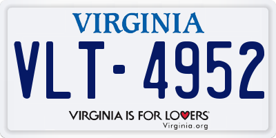 VA license plate VLT4952