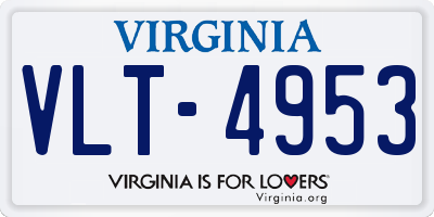 VA license plate VLT4953