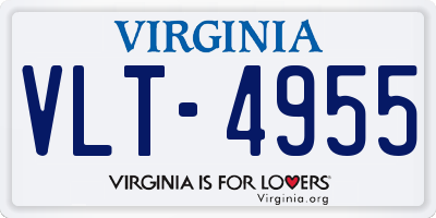 VA license plate VLT4955