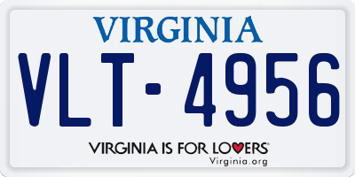 VA license plate VLT4956
