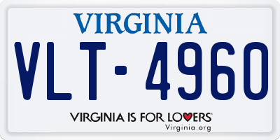 VA license plate VLT4960
