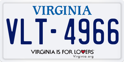 VA license plate VLT4966