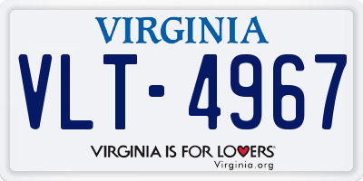 VA license plate VLT4967