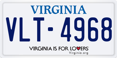 VA license plate VLT4968